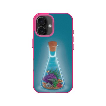 iPhone 16 Clear 粉漾桃 - MOLECULARTS - 海洋瓶