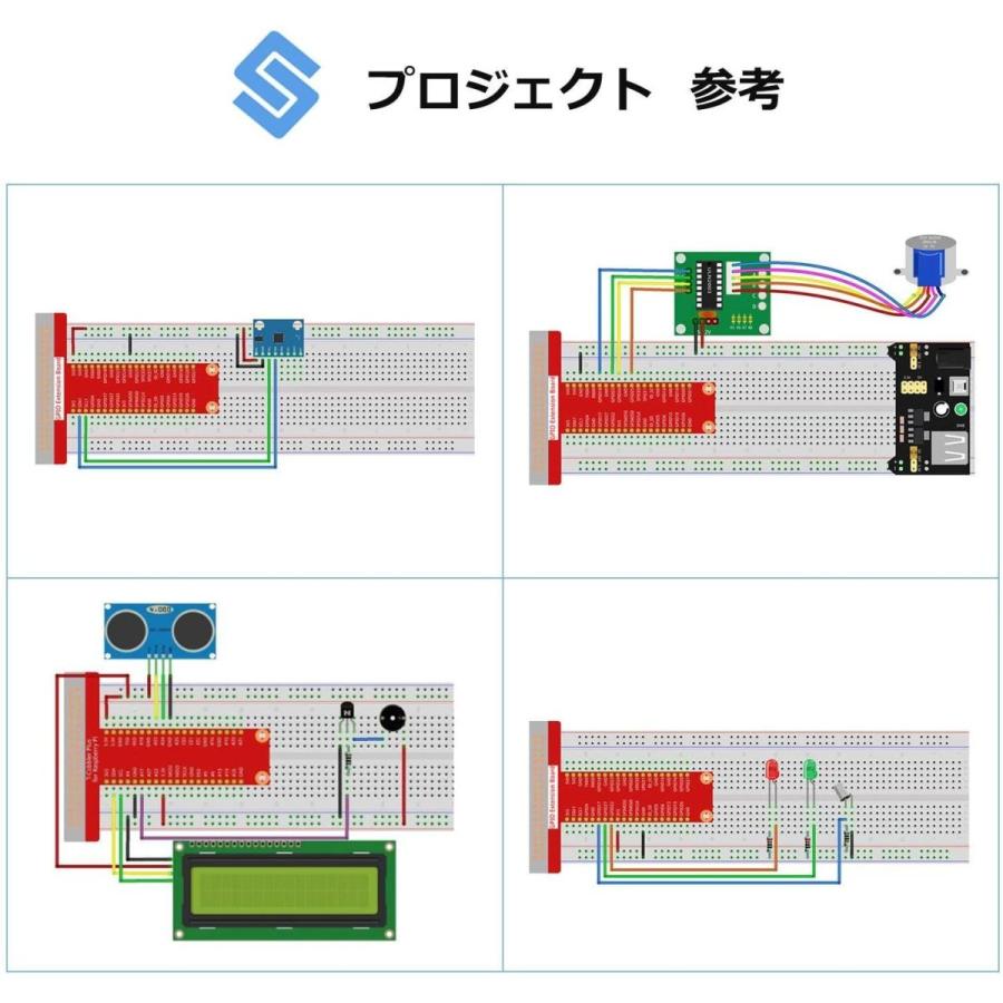 SunFounder Raspberry pi スターター電子工作キット, ラズパイプログラミング, 日本語説明書400 ページ詳細な教本と