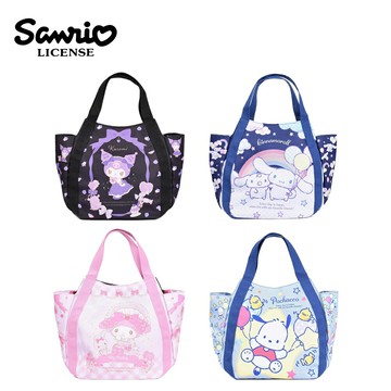 【日本正版】三麗鷗 x MANUFATTO 氣球手提包 尼龍手提包 便當袋 午餐袋 外出提袋 酷洛米 大耳狗 美樂蒂