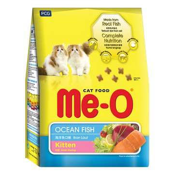 Me-O 咪歐 幼貓乾貓糧 海洋魚口味 低鈉配方 添加牛磺酸與多種維生素  1.1kg  1袋