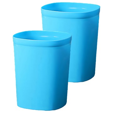 KEYWAY 聯府 好運花圓型大垃圾桶/紙林 2個  27 x 27 x 33.2cm  藍色