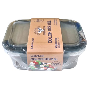 LocknLock 樂扣樂扣 不鏽鋼密封容器 LST504GRY 316L  1個  GRY-CN-12 800ml