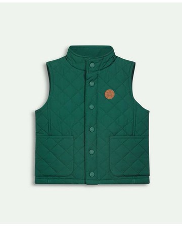 Brooks Brothers Boys Kids Quilted Vest | Green | Size 8