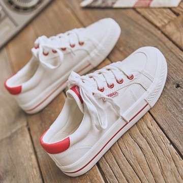 人本帆布鞋女2025新款經典布鞋女生百搭小白鞋簡約休閑女鞋板鞋秋