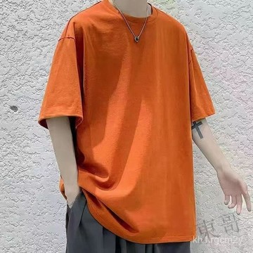 🐱限時下殺🐱2025新款美式短袖男款大碼上衣 大尺碼男裝 短袖T恤 t恤男 夏季純色短袖男T恤五分袖潮流學生寬鬆半袖 V
