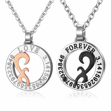 項鍊．愛火不熄．情人節禮物．白鋼．客製刻字