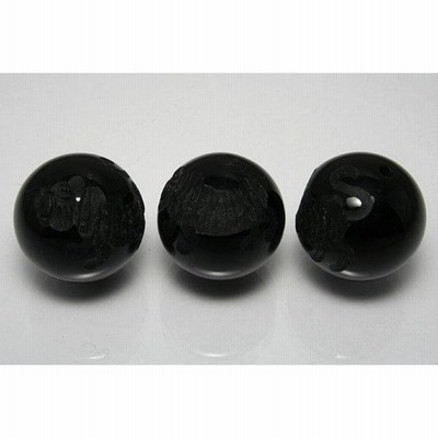 石流通センター 彫刻ビーズ オニキス 16mm (素彫り) 虎 天然石 パワーストーン