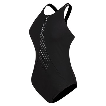 speedo HydroPro 女款運動連身泳裝 SD8135066134  黑色  32