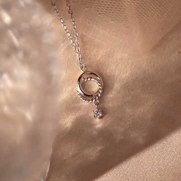 洛可可單鋯純銀項鍊 | 簡約輕奢。百搭鎖骨鍊