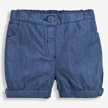 英國 JoJo Maman BeBe - 超優質嬰幼兒/兒童100% 純棉短褲-牛仔藍