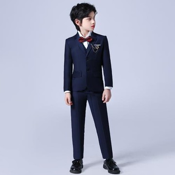 兒童西裝套裝帥氣主持人套裝英倫西服男童禮服外套鋼琴演講演出服