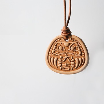 開運達摩大吉植鞣革