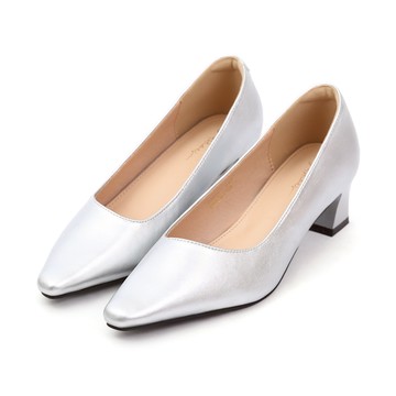 D+AF 優雅百搭素面尖頭跟鞋