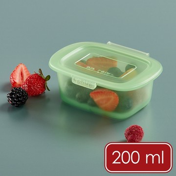 《LEKUE》白金矽膠保鮮盒-200ml-- 收納盒 環保餐盒 冰箱保鮮盒 冷凍盒