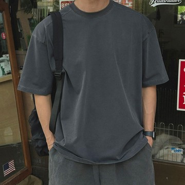 正韓SUPIMA水洗棉剪裁設計短袖上衣 6色 YUPPIE 預購商品 0707