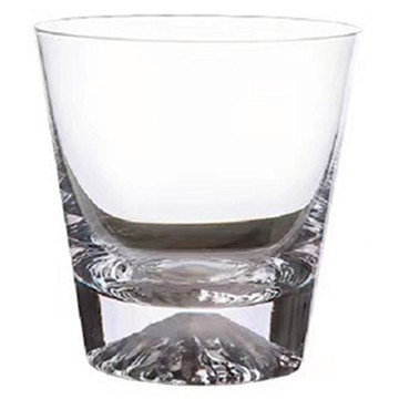 日式硝子雪山玻璃杯  1個  矮款 透明