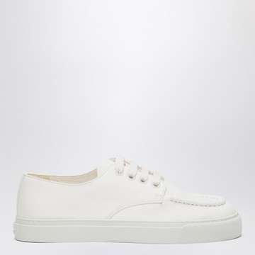 Sneakers ivory in hammered leather