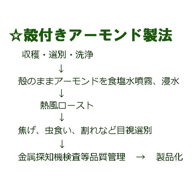 殻付きアーモンド 素焼き ノンオイルロースト  130g