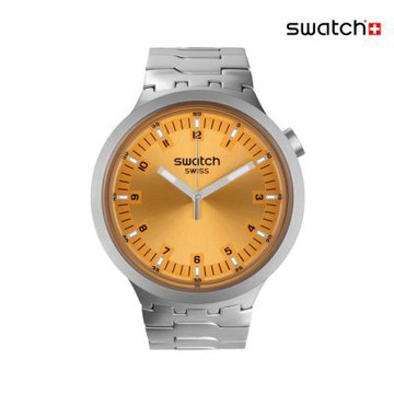 Swatch AMBER SHEEN 大錶面金屬手錶/男錶/女錶/瑞士製造 SB07S103G (47mm)