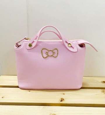 【震撼精品百貨】Hello Kitty 凱蒂貓 KITTY手提袋-粉蝴蝶結#12944 震撼日式精品百貨