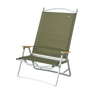 Coleman 科爾曼 寬版摺疊高背椅 CM-38846M000  綠橄欖  1個