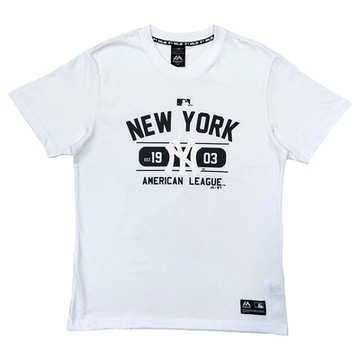 Majestic-紐約洋基隊印花T恤-白 (6960216)