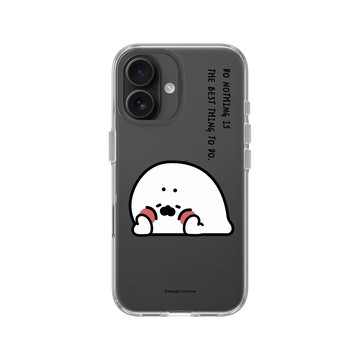 iPhone 16 Clear Case（相機按鈕） 透明 - 無所事事小海豹 The Nothing Seal - 什麼都沒做
