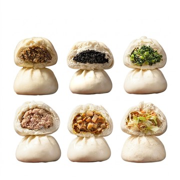 包子/饅頭 【張三灃】包子系列(4入)(高麗菜/竹筍/梅干肉/鮮肉/雪裡紅/黑芝麻)_6包組