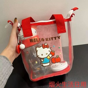 新品免運✨三色碗餐袋 食品保溫袋 飯盒便當袋 保冷袋 外帶收納包 網紗手提袋韓風卡通便當包便攜大容量手拎斜挎包游泳收納包