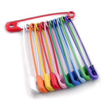 ✨可開發票#高質量彩色別針大號 安全別針 通用別針 ins衣服裝飾固定扣針胸針#免運