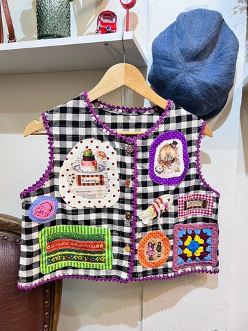 【Size L】 奇幻拼布格紋外套