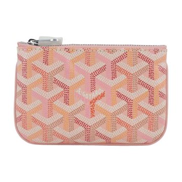 GOYARD SENAT NANO 塗料帆布鑰匙包(櫻花粉)