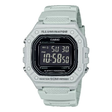 CASIO 卡西歐 W-218H-8BV 實用功能搶眼顯示時尚風格腕錶 白 43.2mm｜樂天全館特惠中★指定刷卡回饋10%