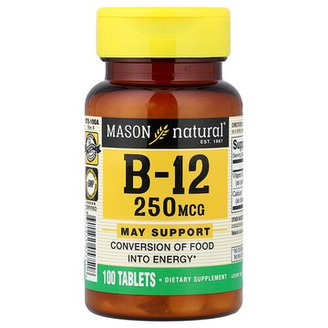 Mason Natural, 維生素 B-12，100 片