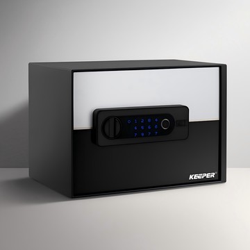 守護者保險箱 銀黑雙色款 指紋密碼保險箱 防撬設計 指紋/密碼/鑰匙 雙層收納空間 2535-AB 霧銀黑2535-AB 霧銀黑