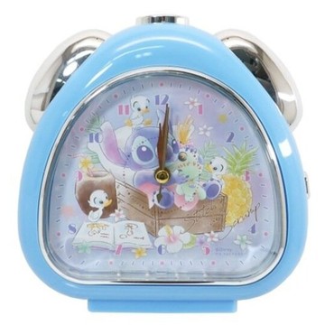 【震撼精品百貨】Stitch_星際寶貝史迪奇~日本迪士尼 史蒂奇連續秒針/三角形鬧鐘/指針鬧鐘#14132