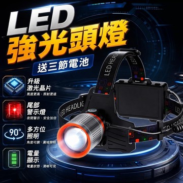 頭燈頭戴式 新款LED 變焦強光頭燈   露營頭燈 釣魚頭燈 工作頭燈 工地頭燈 超長續航 超亮遠射