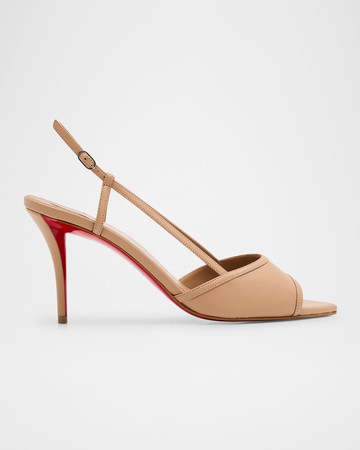 Miss Z Leather Red Sole Slingback Sandals