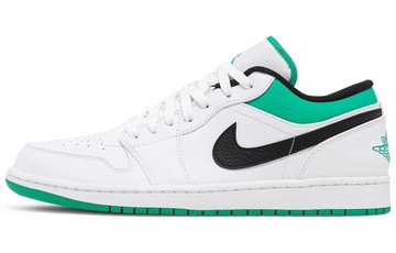 JORDAN 1 LOW WHITE LUCKY GREEN BLACK