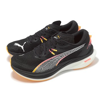 Puma 慢跑鞋 Deviate Nitro 3 男鞋 黑 橘 氮氣中底 碳板 運動鞋 30970702