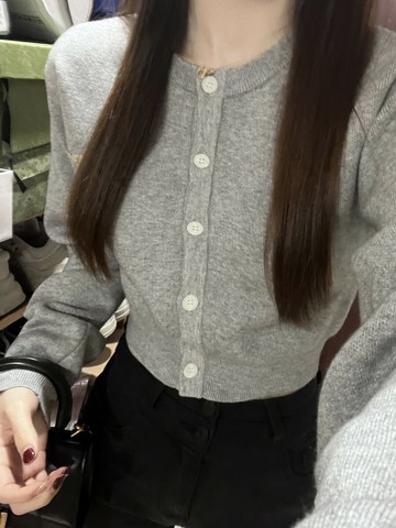 短款開衫外套女 內搭針織衫毛衣 設計感慵懶風長袖上衣【淘夢屋】