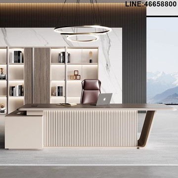 老闆桌 老板桌 經理桌 辦公桌 大班桌 免運 開立發票 辦公桌老板桌簡約現代大班臺辦公室桌辦公桌椅組合經理桌總裁桌