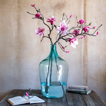 掬涵 手感精致玉蘭花 高檔仿真花軟裝飾擺件會所餐廳陳列藝術