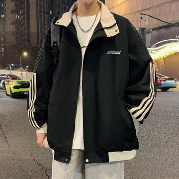 限時優惠 新款休閒潮牌寬鬆外套 春秋季帥氣立領棒球服男女潮牌寬鬆2025新款港風運動高級感外套