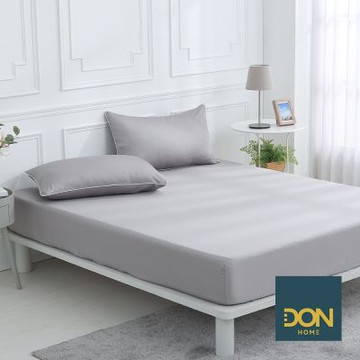 DON 雙人300織長絨棉床包枕套組(時光漫旅)-銀杏灰