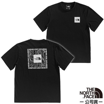 The North Face 男款 柔軟透氣純棉短袖圓領T恤(亞洲版型)_黑 N