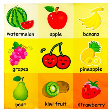 OhBabyLaugh 嬰兒報紙 農場/水果  柔軟材質  刺激視覺發展  促進認知能力  1個