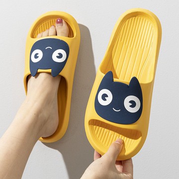 夏季情侶居家用可愛卡通貓咪涼拖鞋女士室內浴室洗澡防滑軟底男生