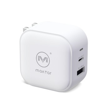 Maktar 38W GaN 氮化鎵 充電器 口袋快充 時尚白