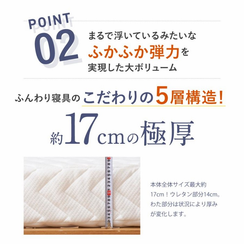 雲のやすらぎプレミアム 極厚敷布団 ダブル 雲のやすらぎ プレミアム